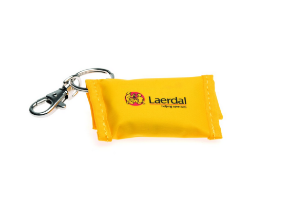 Chusta do sztucznego oddychania - żółta w breloczku Laerdal Face Shields (opakowanie 25 szt.) 460008